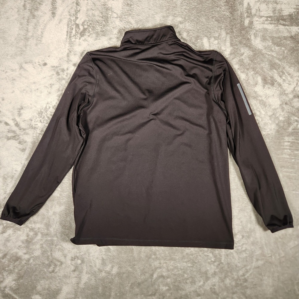 Adidas Pullover Mens XL ADVR0807 Black Quarter Zip Reflective Long Sleeve EUC - Picture 7 of 9